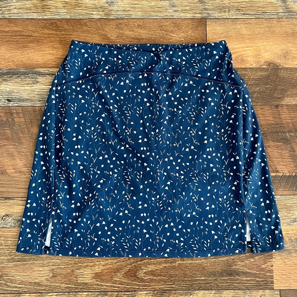 Blue Floral "Asia" Athletic Tennis Skort